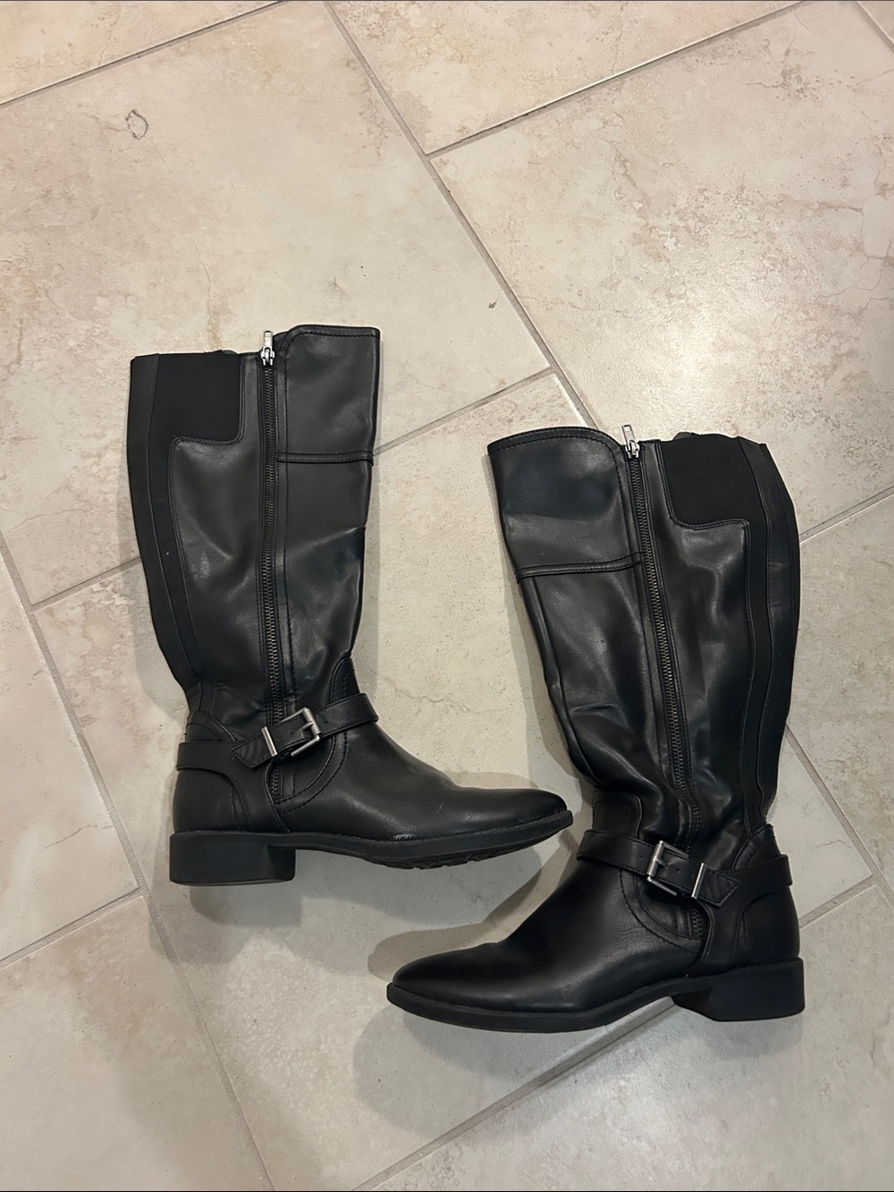 Target Black Tall Boots with Buckle